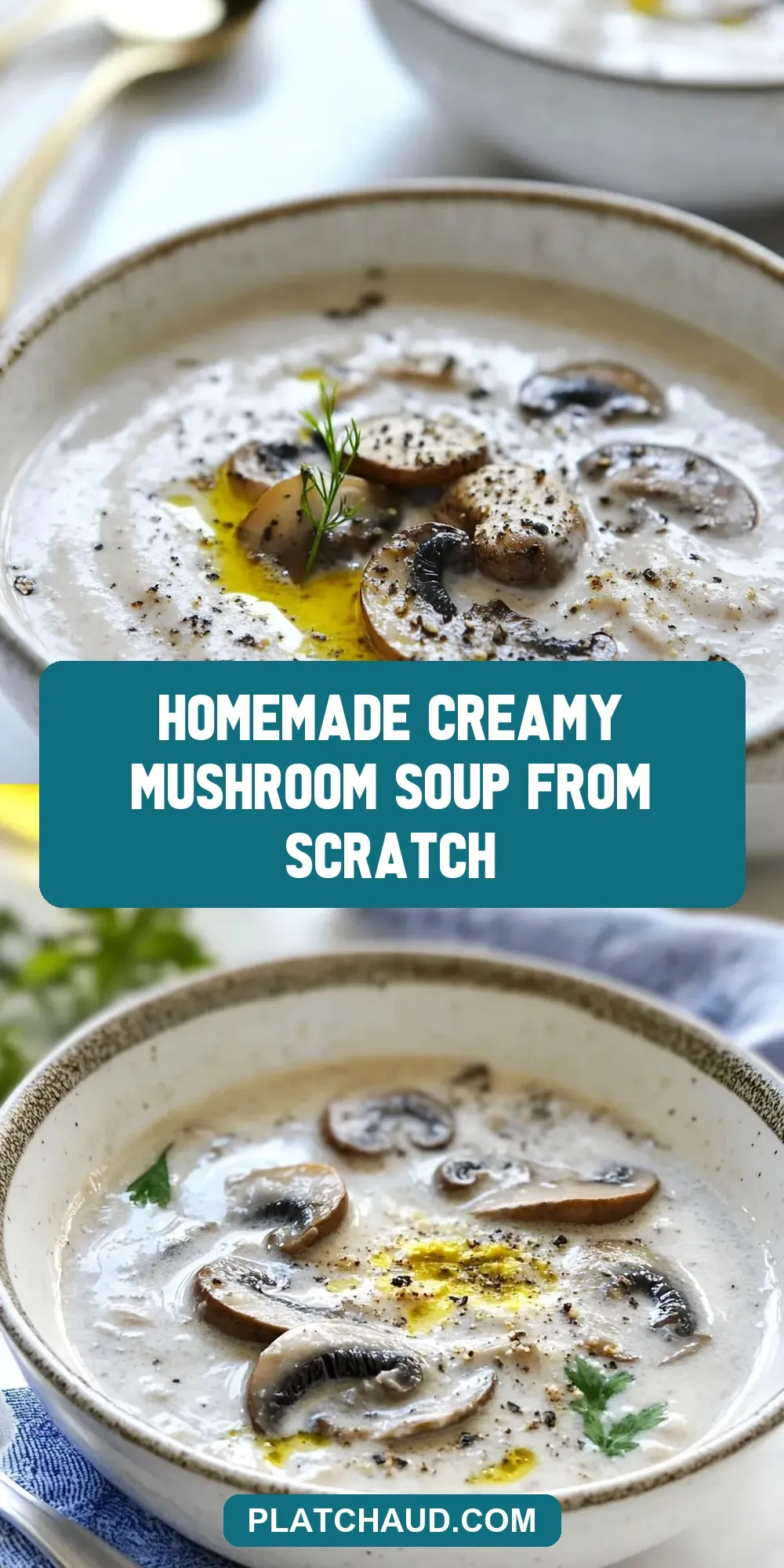 Homemade Creamy Mushroom Soup From Scratch Recipe