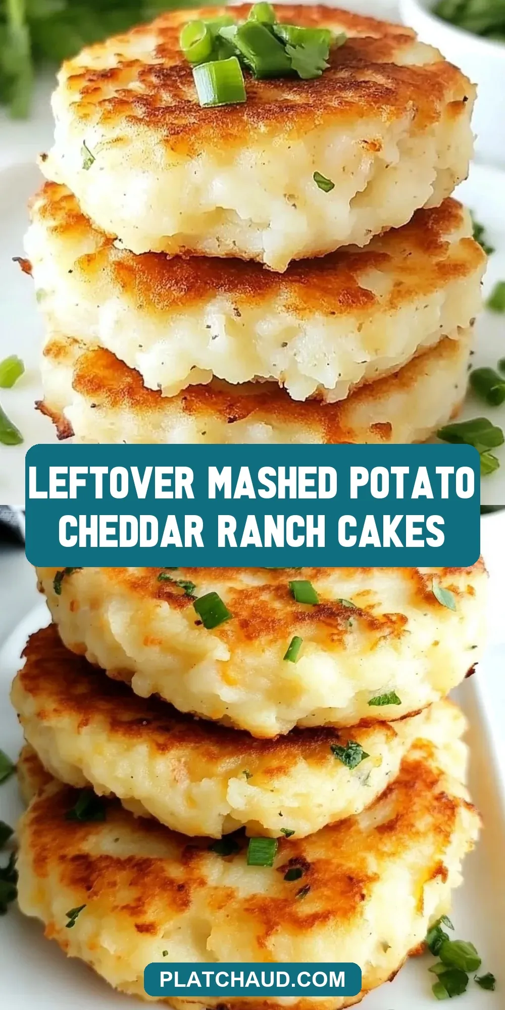 Leftover Mashed Potato Cheddar Ranch Cakes Recipe