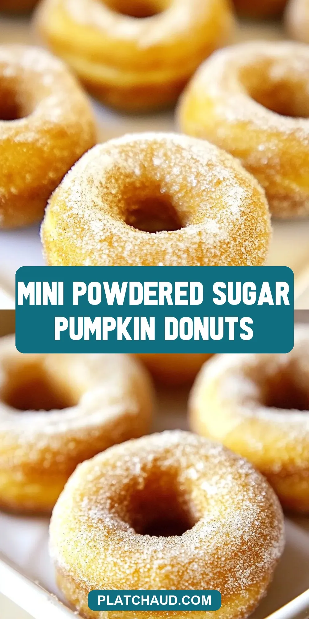 How To Make Easy Mini Powdered Sugar Pumpkin Donuts