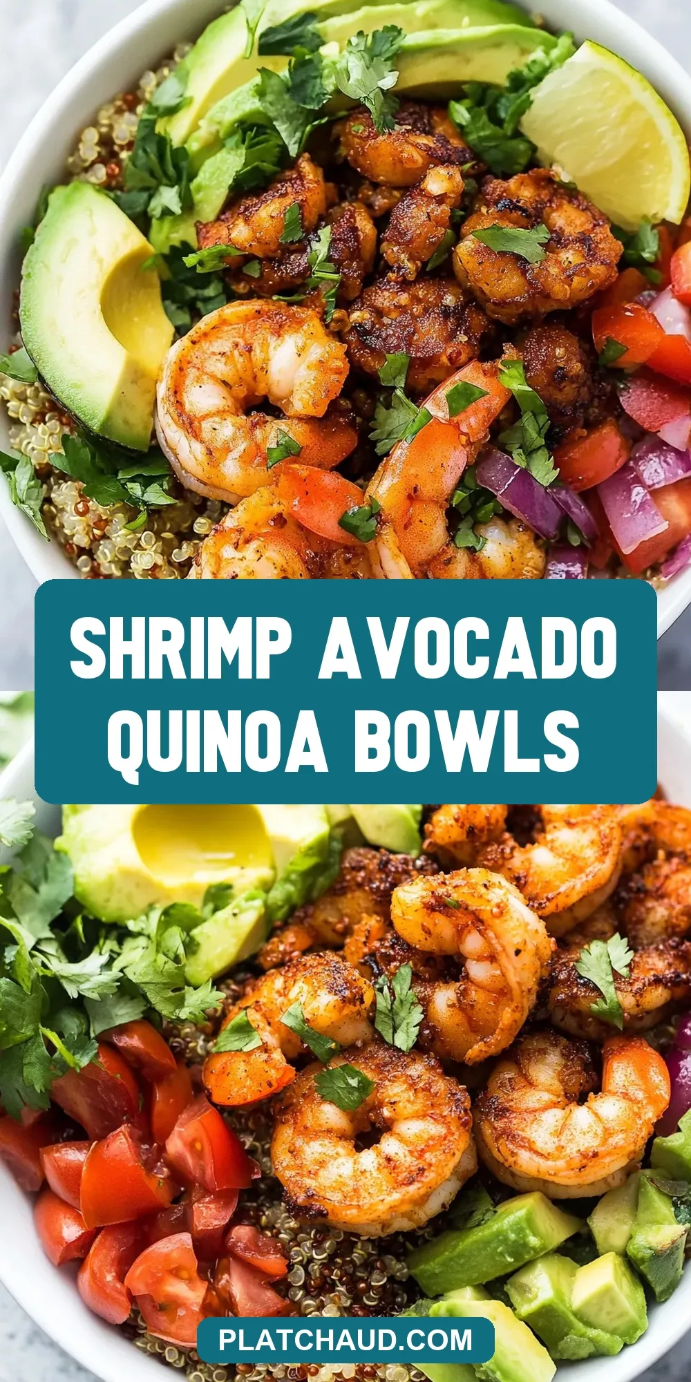 Shrimp Avocado Quinoa Bowls Recipe