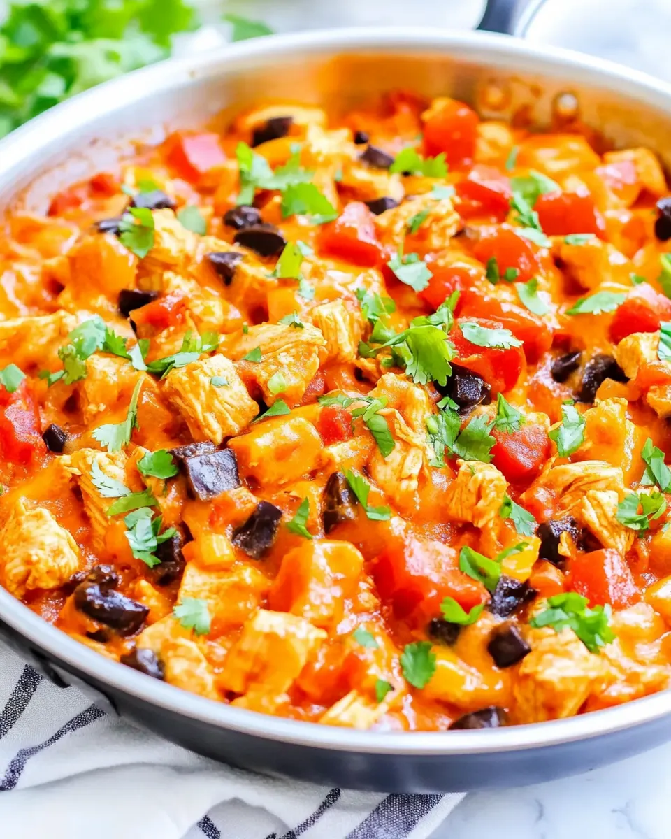 Delicious 15-Minute Cheesy Chicken Taco Skillet image