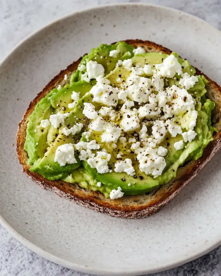 Easy 3-Ingredient Avocado and Feta Toast photo