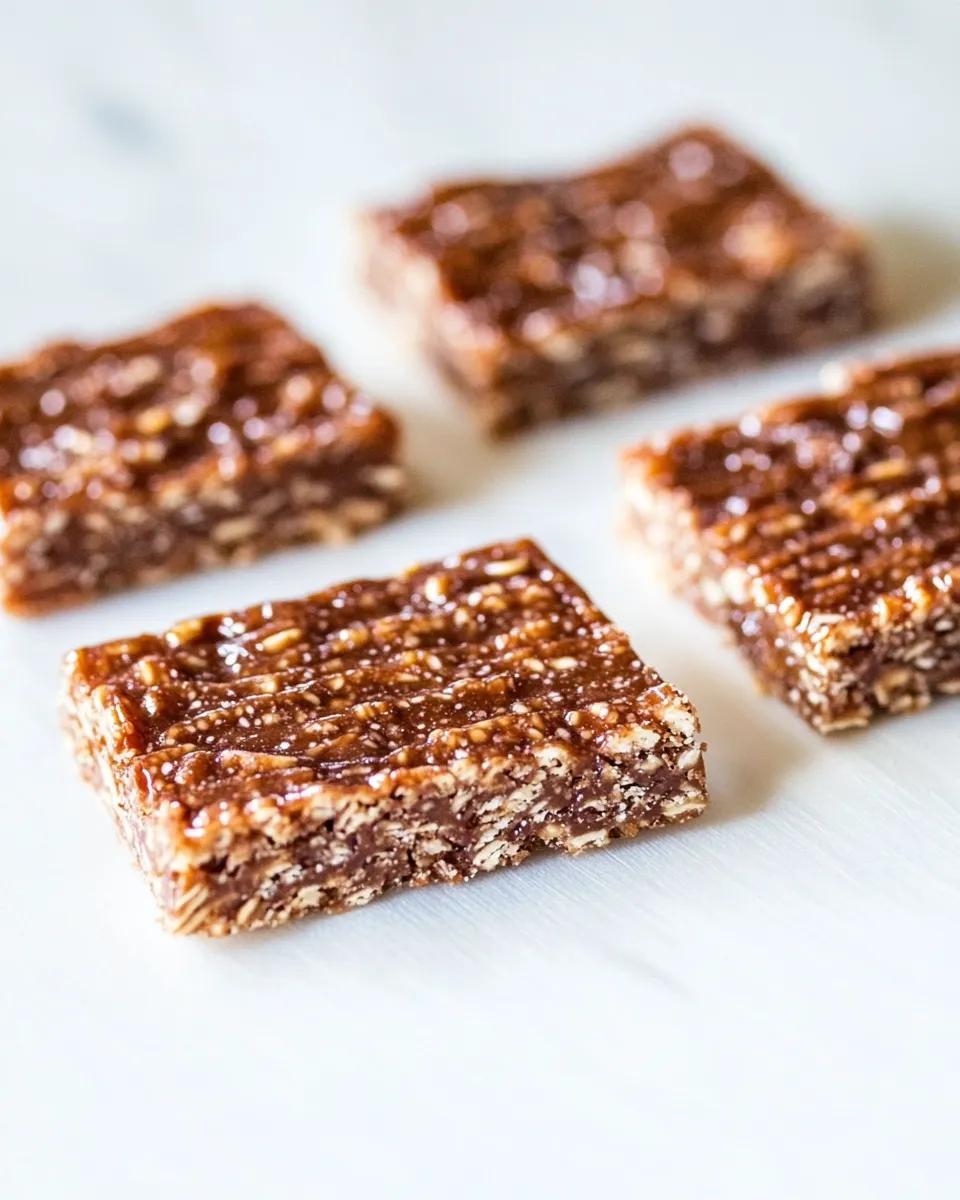 Quick 3-Ingredient Peanut Butter Breakfast Bar shot
