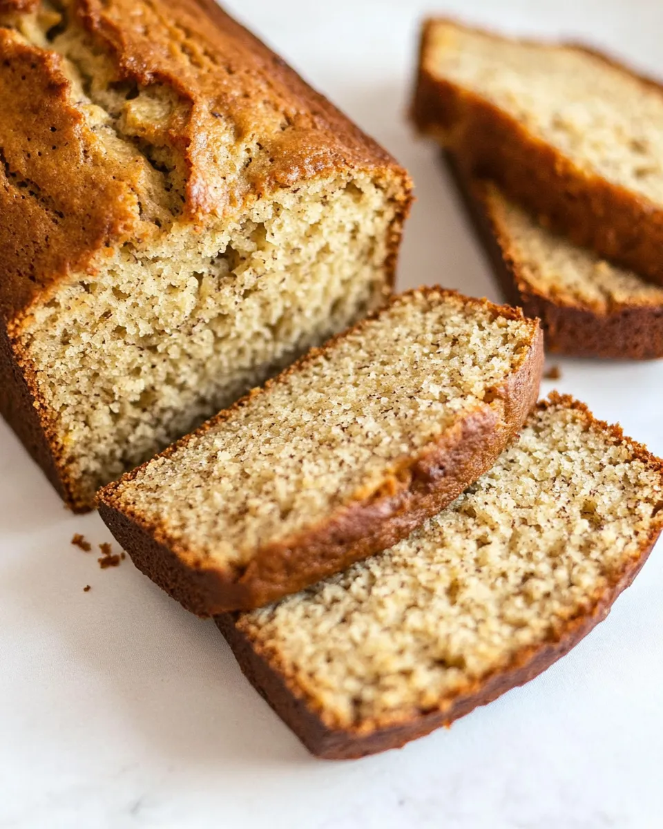Delicious 4 Ingredient Banana Bread shot