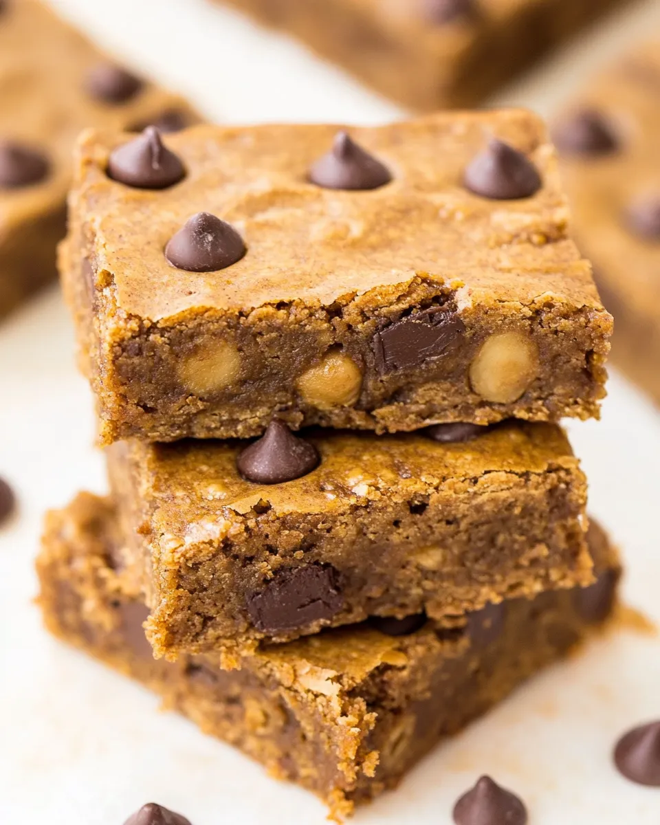 Healthy 6-Ingredient Banana Chickpea Bars (Vegan, Gluten-Free) image