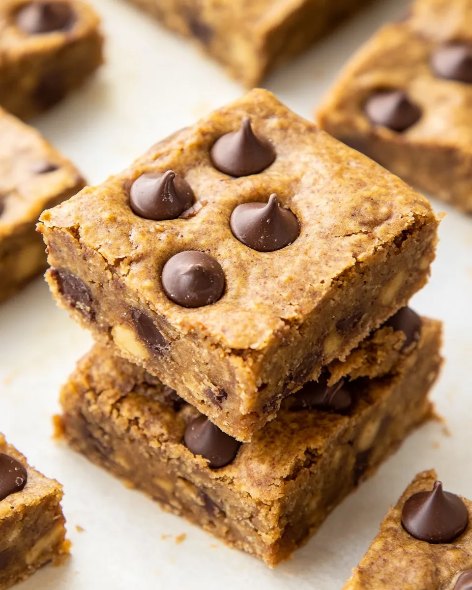 Delicious 6-Ingredient Banana Chickpea Bars (Vegan, Gluten-Free) shot