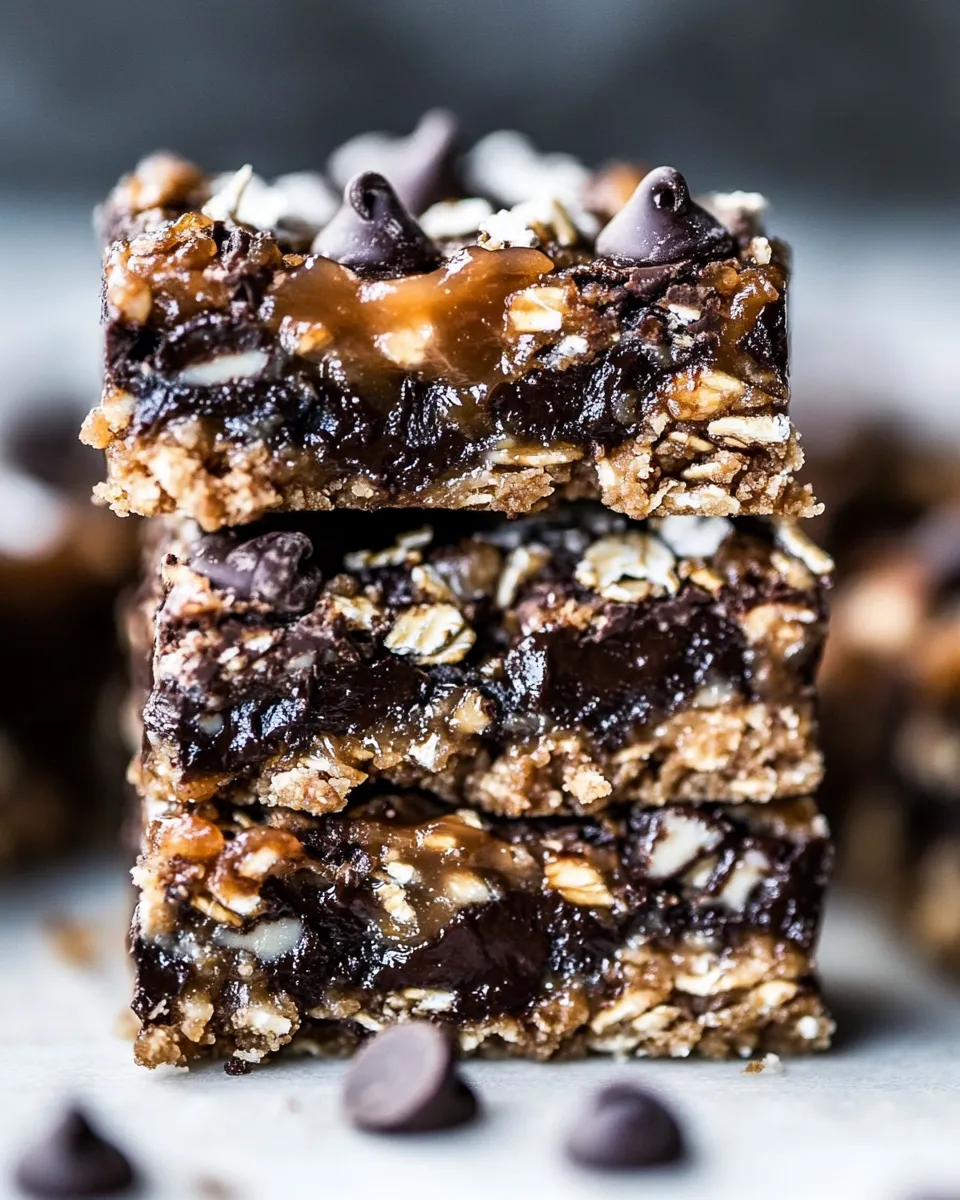 Tasty 7-Layer Dulce De Leche Oatmeal Chocolate Chip Bars. image