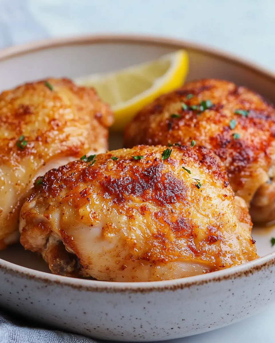 Classic Air-Fryer Chicken Thighs recipe image