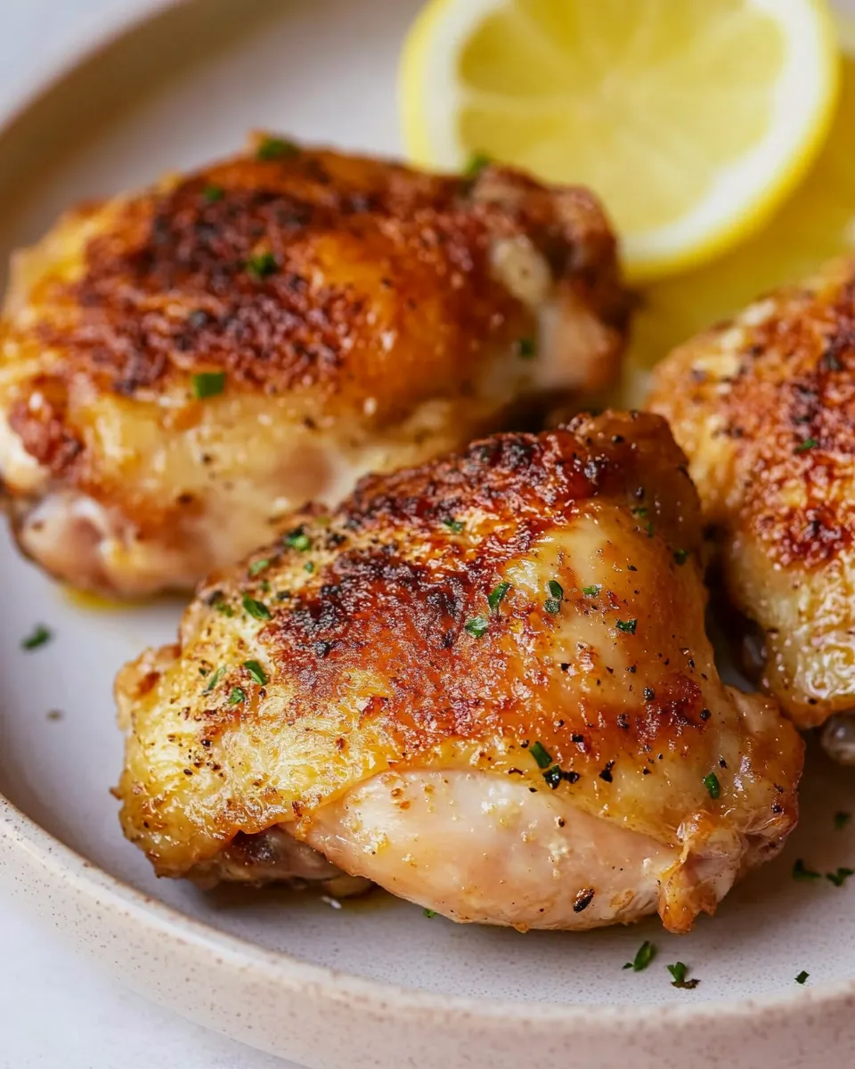 Easy Air-Fryer Chicken Thighs dish photo