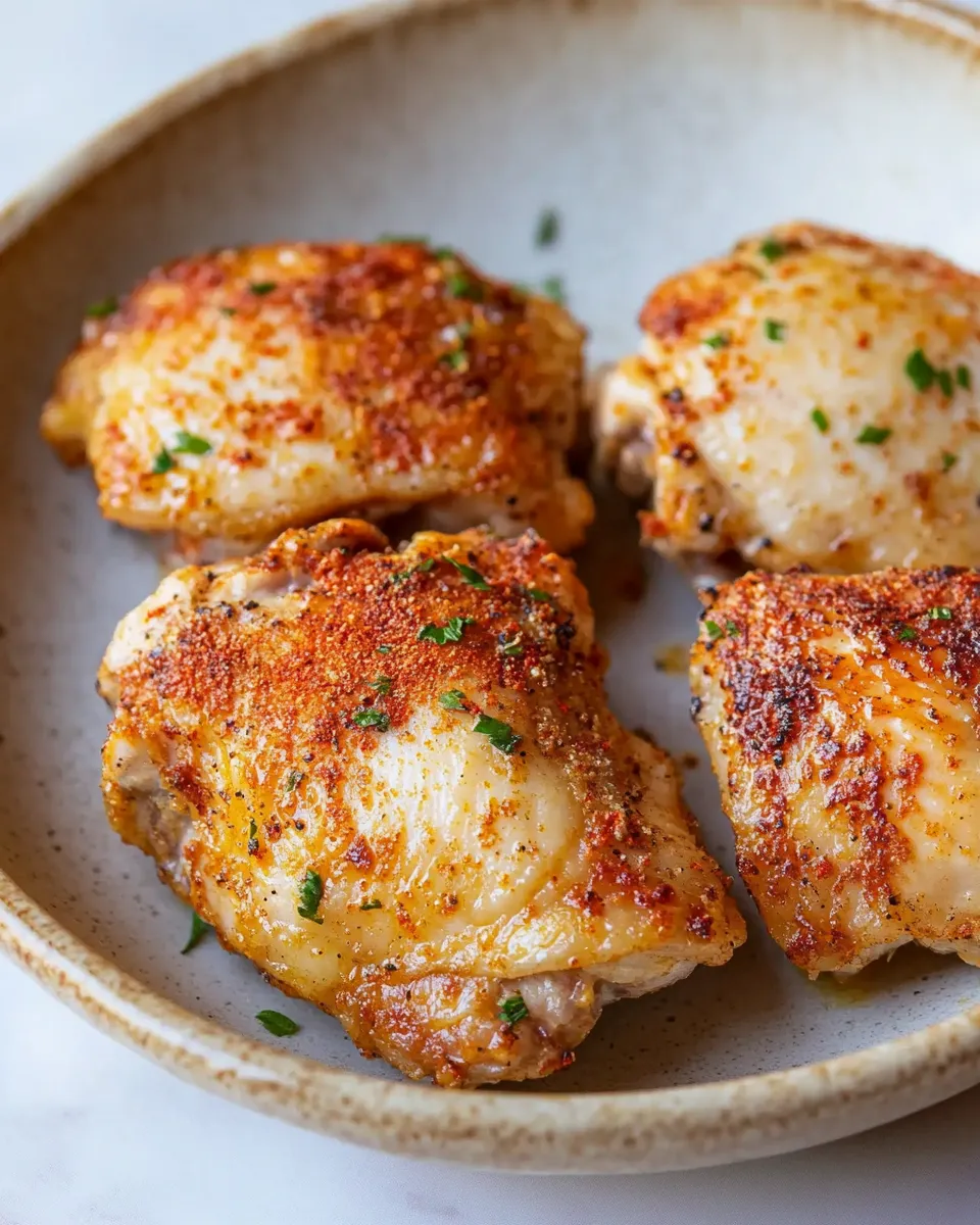 Delicious Air-Fryer Chicken Thighs food shot