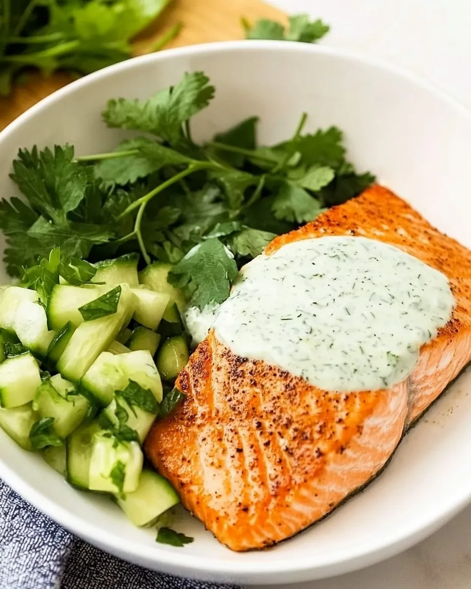 Best Air Fryer Salmon (with Mustard-Herb Sauce) dish photo