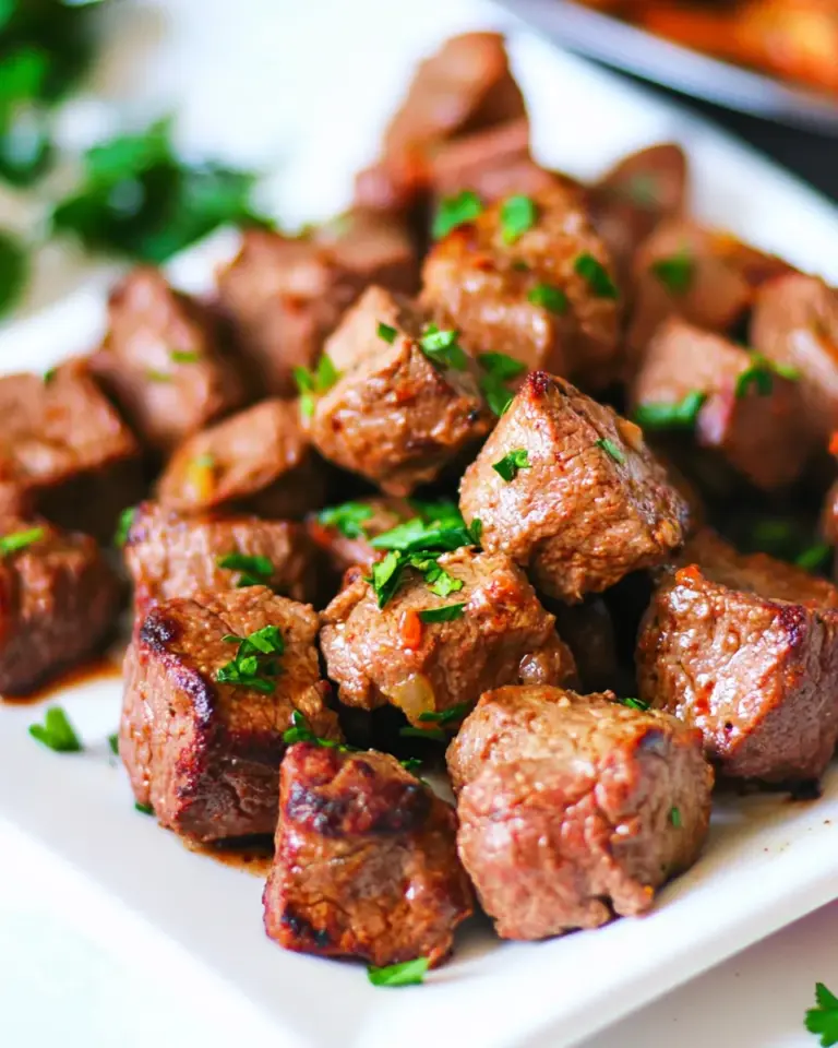 Homemade Air Fryer Steak Bites Recipe photo