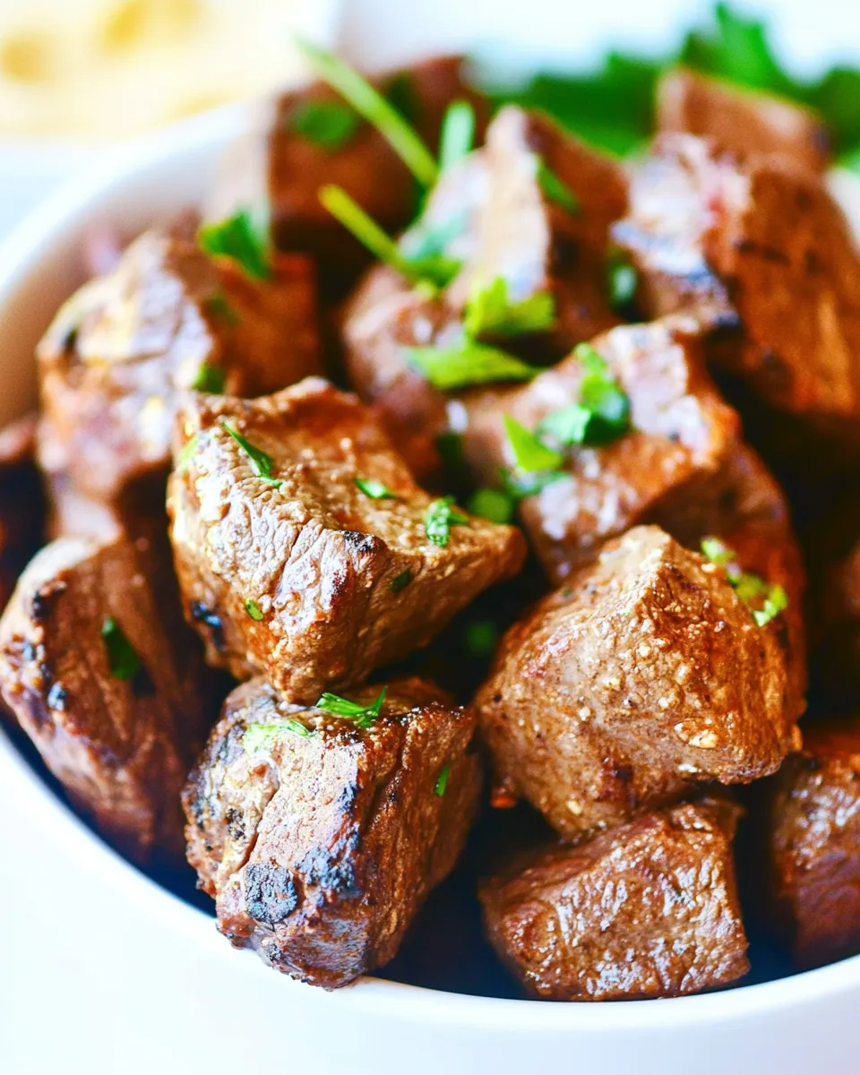 Delicious Air Fryer Steak Bites Recipe image