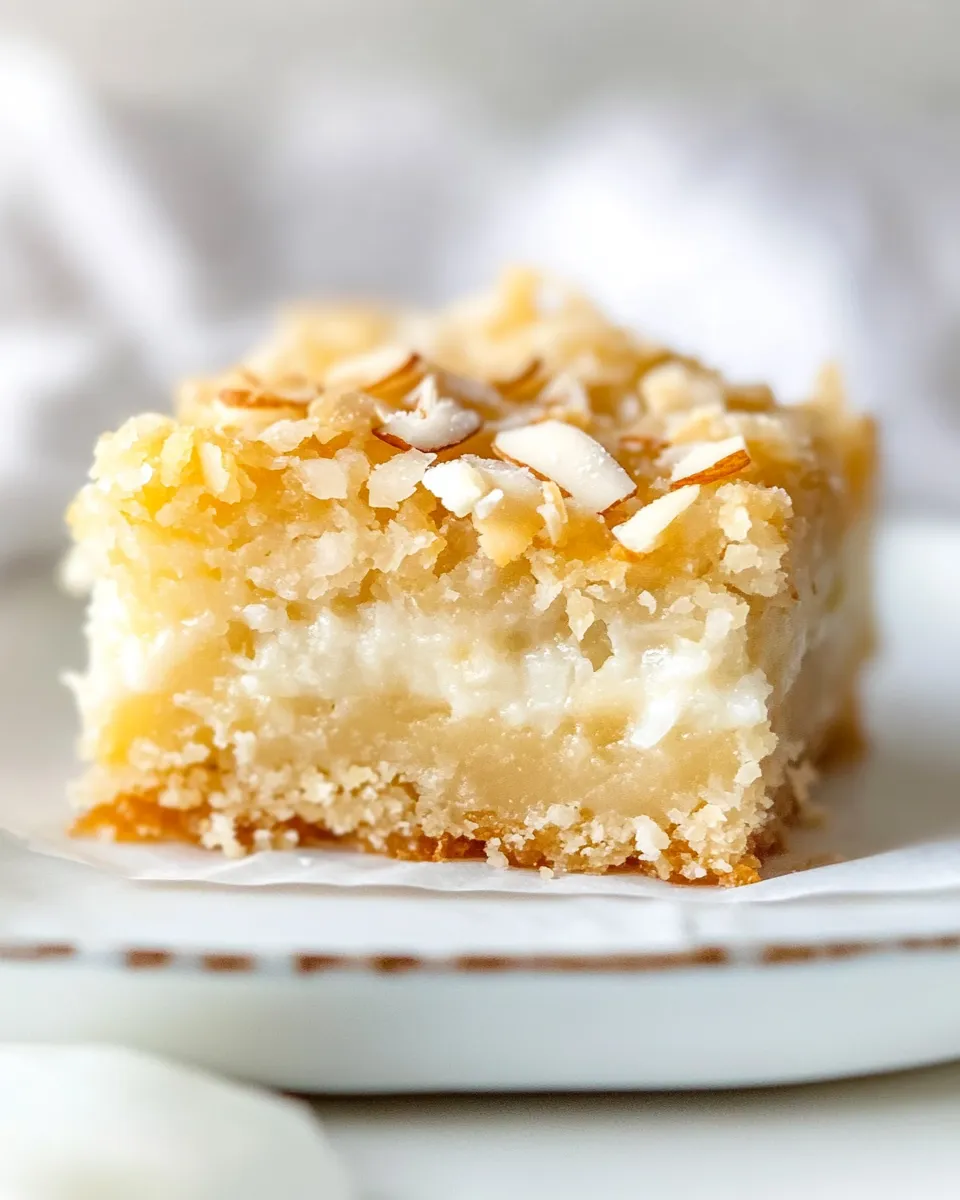 Easy Almond Coconut Bars recipe photo
