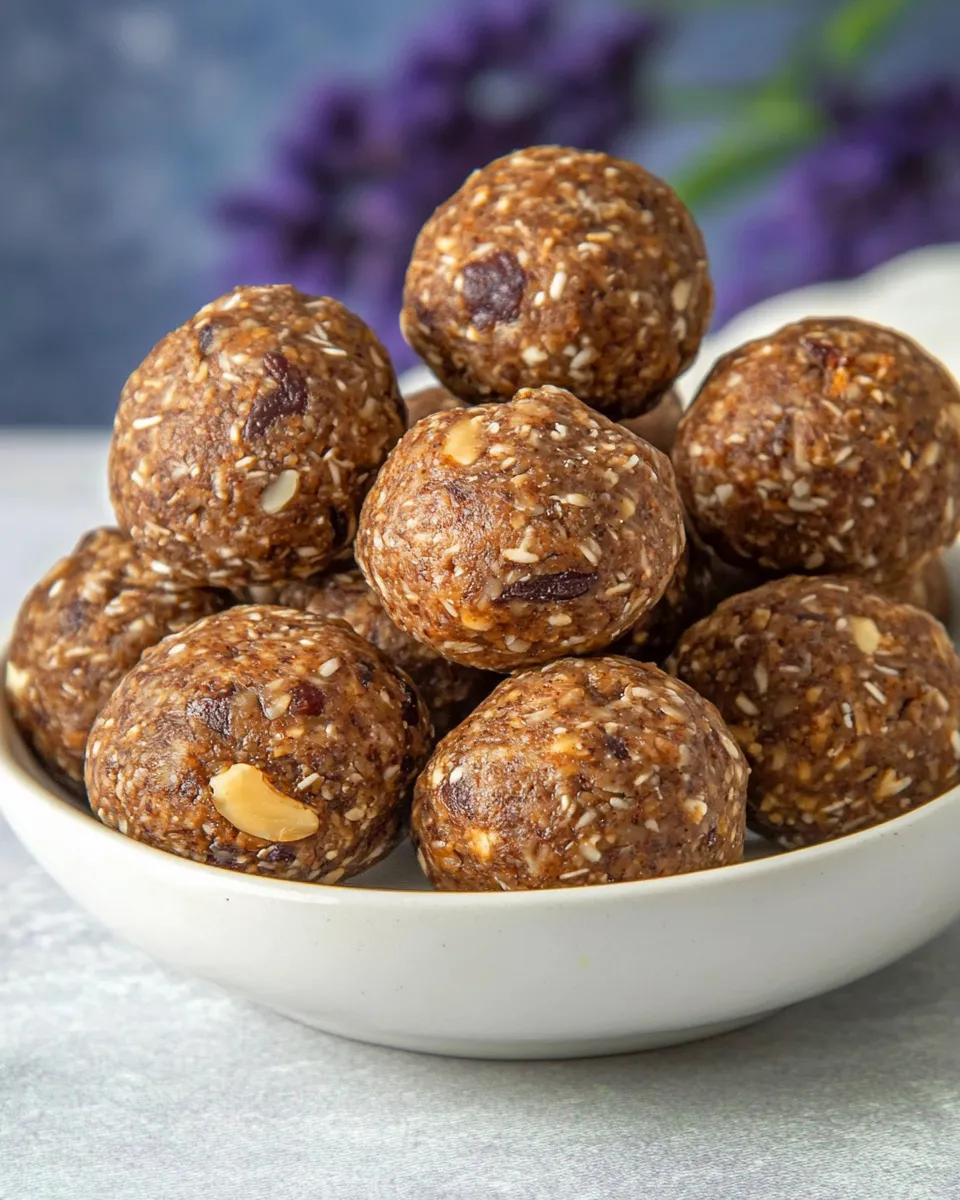 Healthy Almond Joy Energy Bites shot