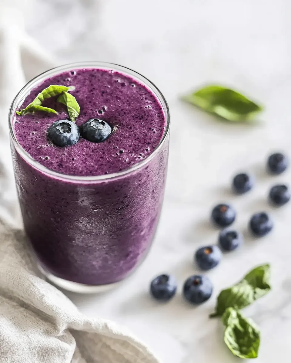 Delicious Anti-Inflammatory Blueberry Smoothie shot