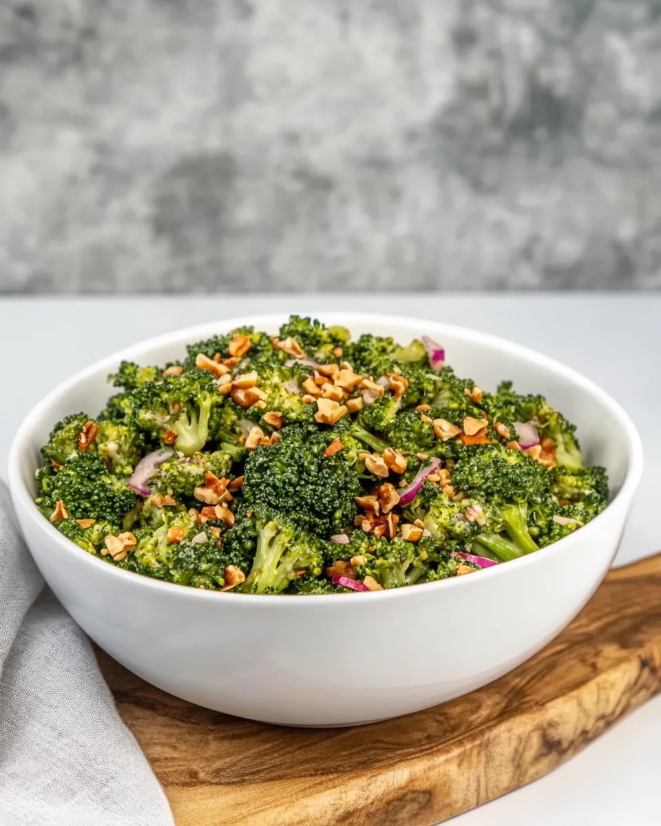 Delicious Asian Broccoli Salad shot