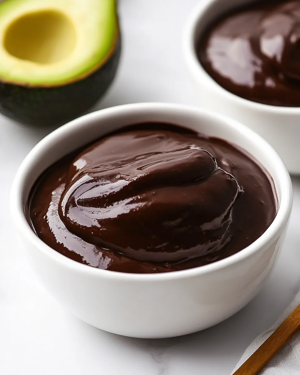 Homemade Avocado Chocolate Pudding photo