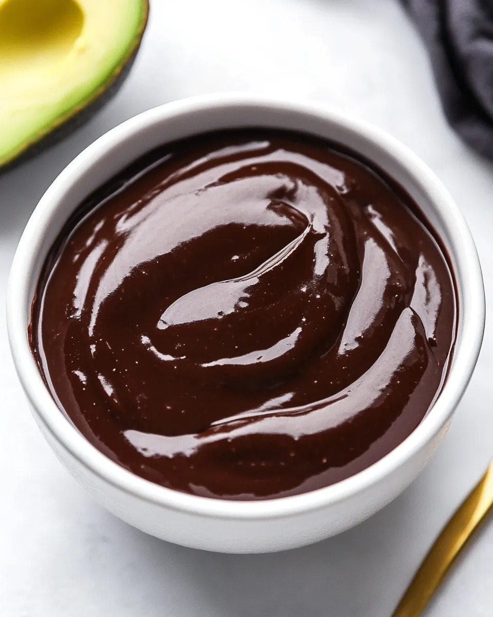 Healthy Avocado Chocolate Pudding shot
