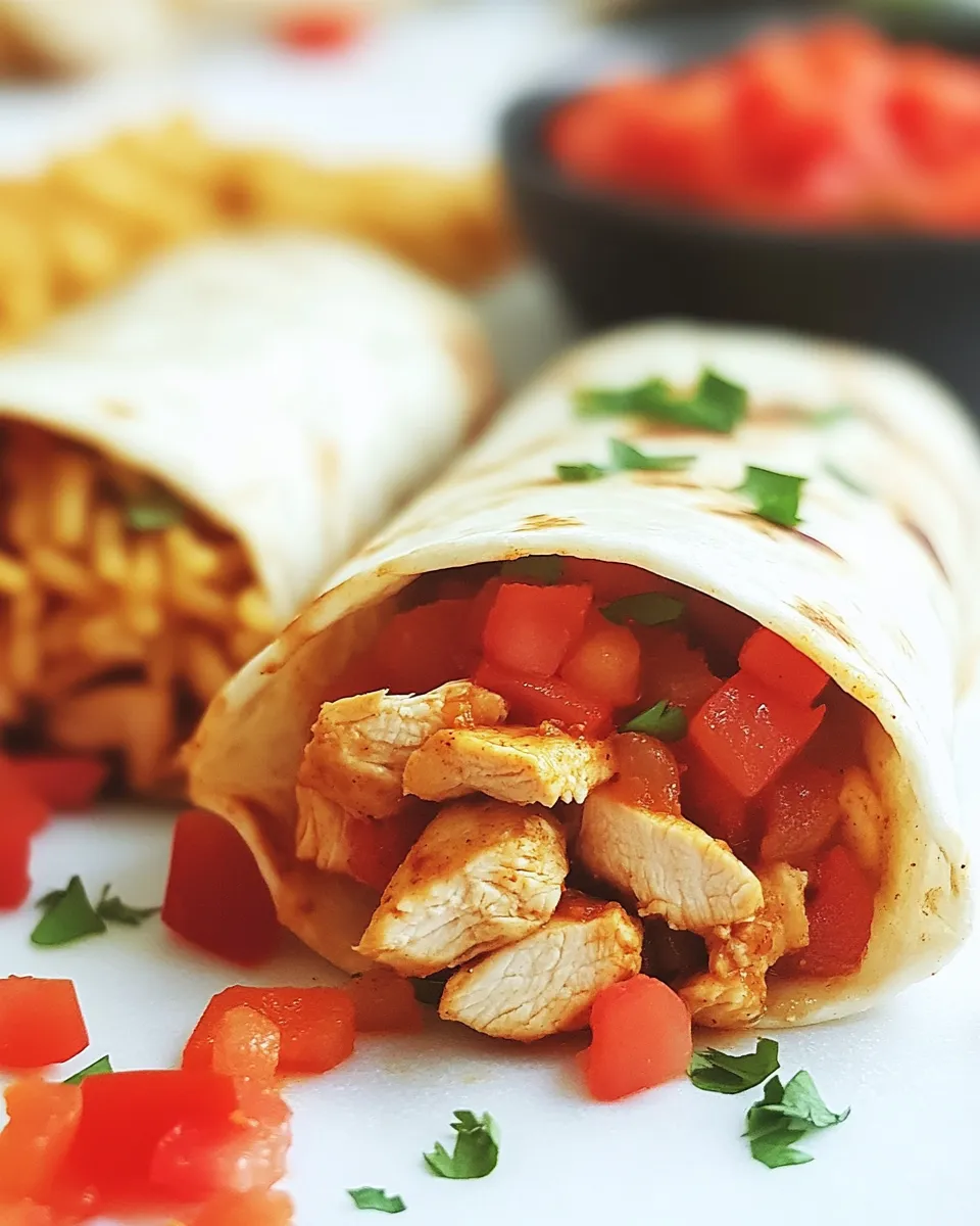 Delicious Baked Chicken Fajita Burritos image