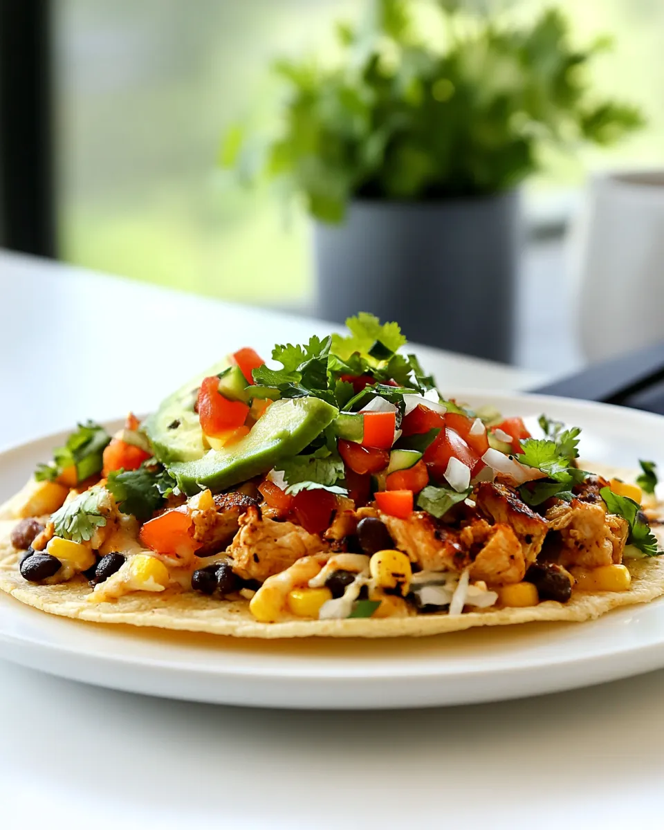 Delicious Baked Chicken Tostadas dish photo