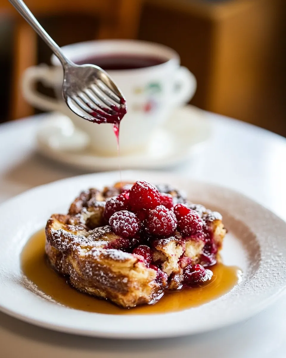 Classic Baked French Toast with Raspberries image