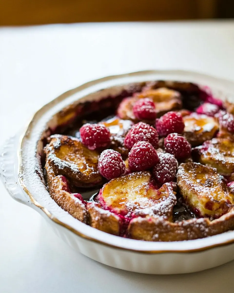 Easy Baked French Toast with Raspberries recipe photo