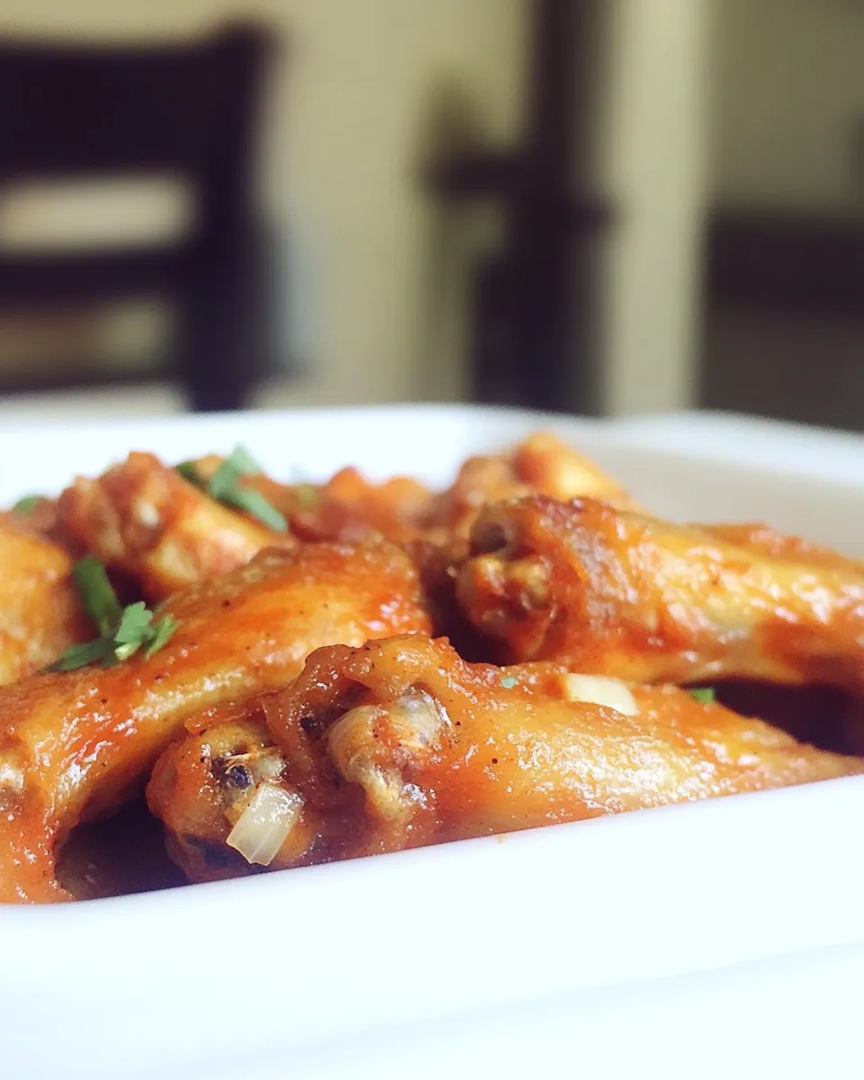 Homemade Baked Garlic Buffalo Wings photo