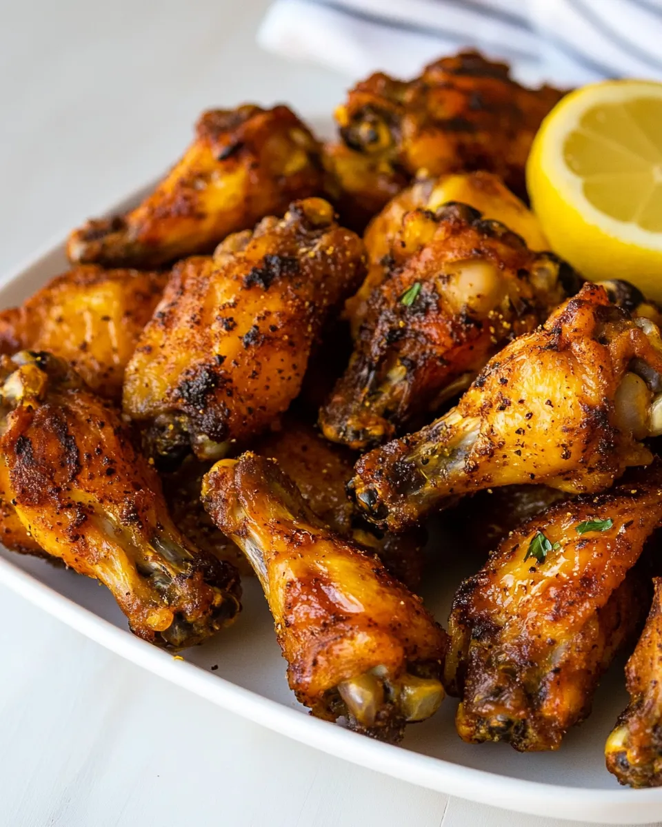 Delicious Baked Lemon Pepper Wings Recipe shot