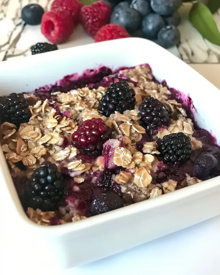 Homemade Baked Oatmeal Gluten-Free with Mixed Berries photo