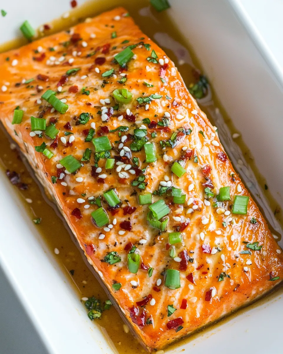 Homemade Baked Sweet Chili Garlic Salmon photo