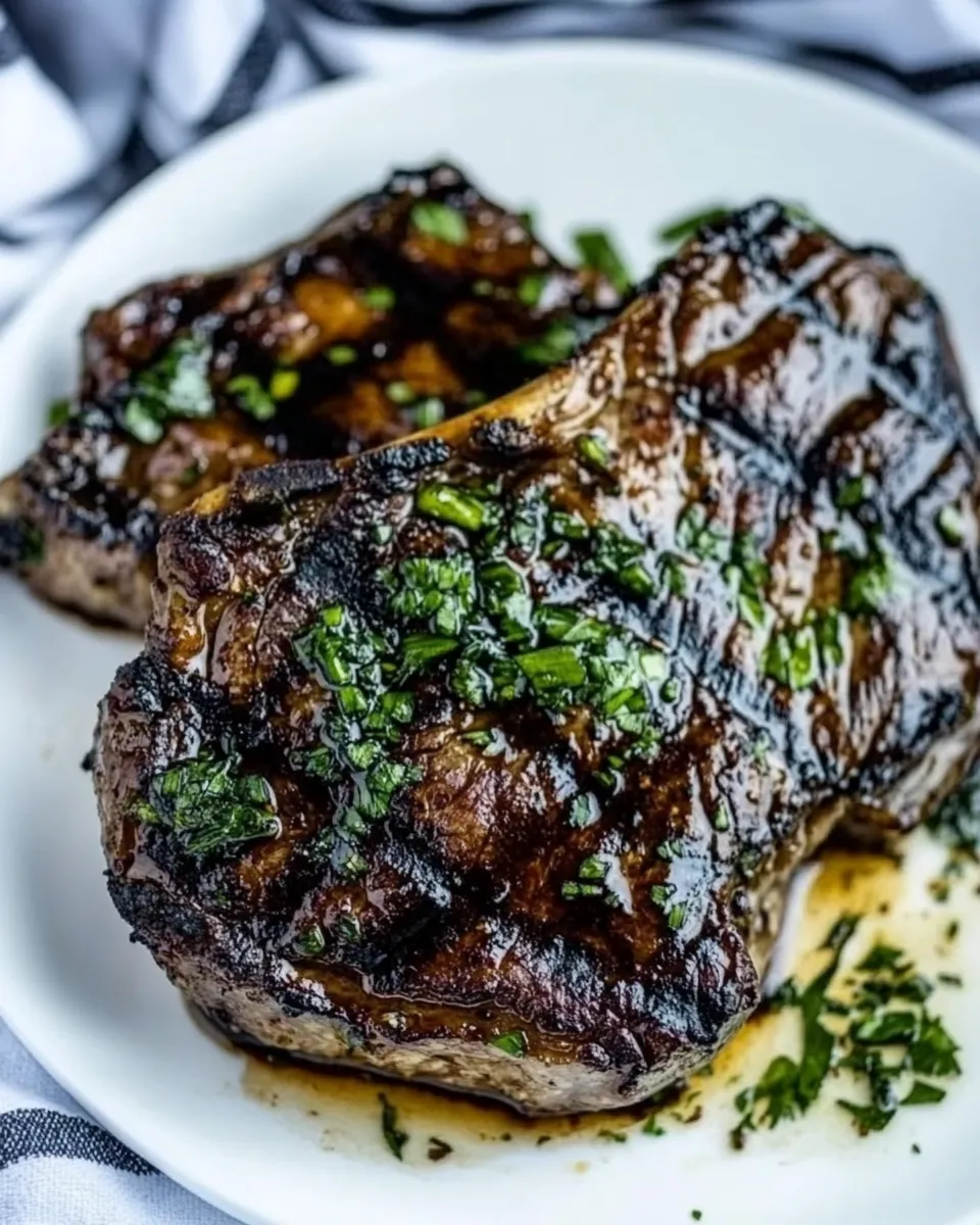 Easy Balsamic Soy Rib-Eye Steaks recipe photo