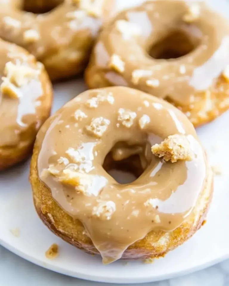 Homemade Banana Bread Donuts with Browned Butter Caramel Glaze photo