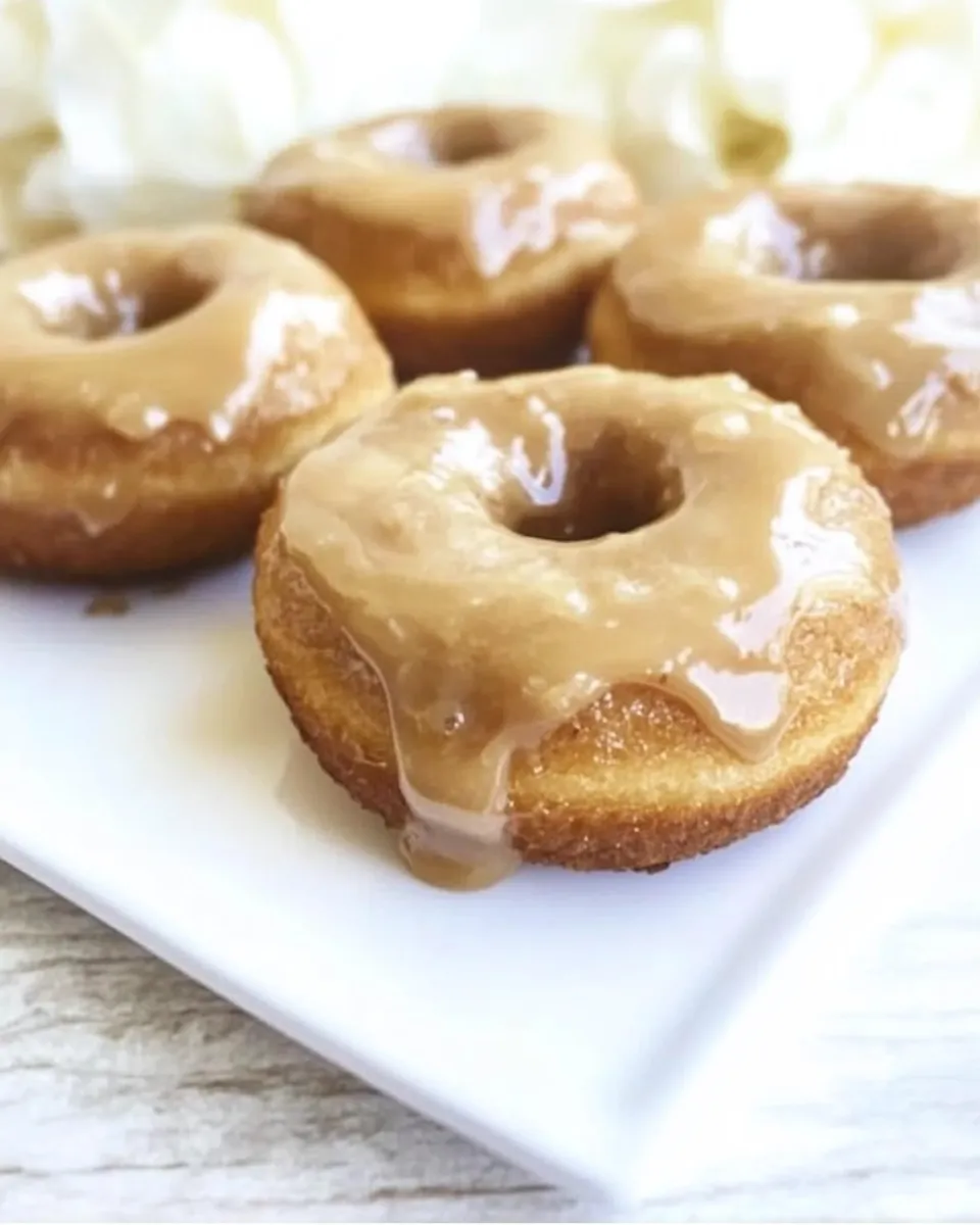 Easy Banana Bread Donuts with Browned Butter Caramel Glaze recipe photo
