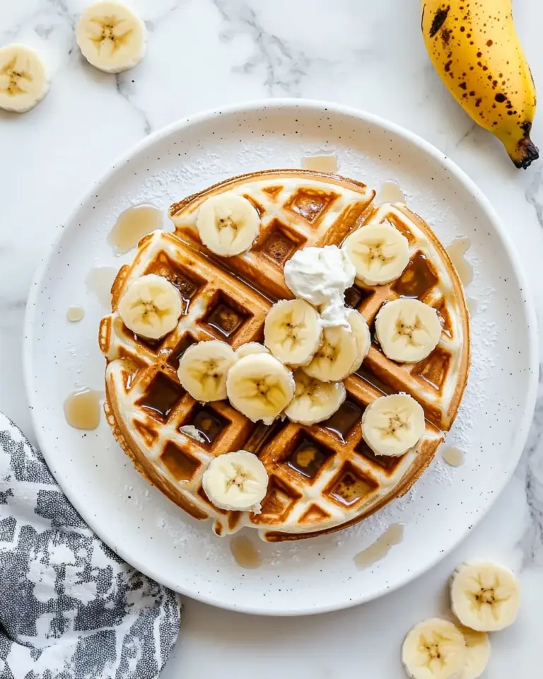 Homemade Banana Sour Cream Waffles photo