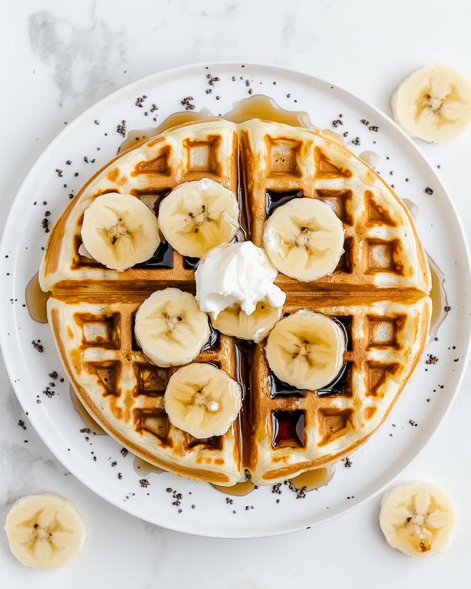 Classic Banana Sour Cream Waffles image