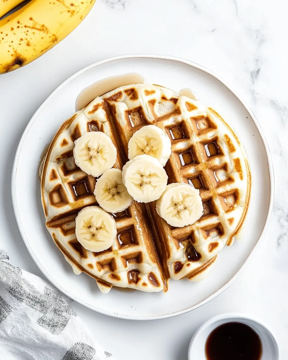 Easy Banana Sour Cream Waffles recipe photo