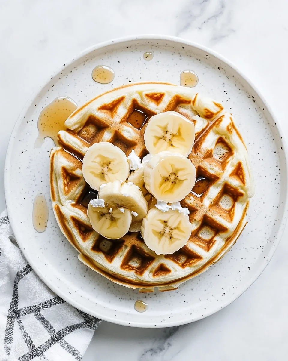Delicious Banana Sour Cream Waffles shot