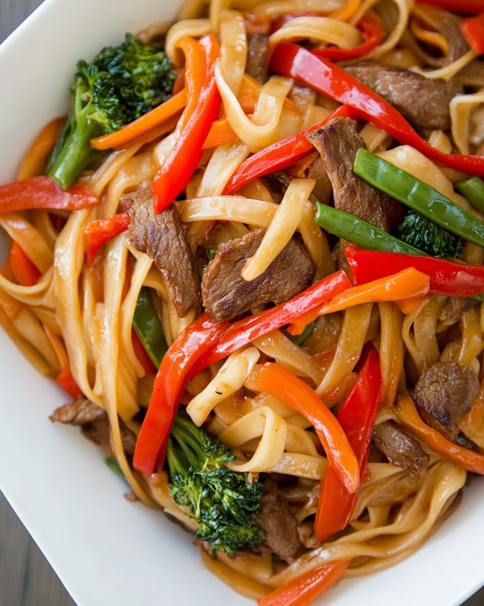 Delicious Beef Noodle Stir Fry image