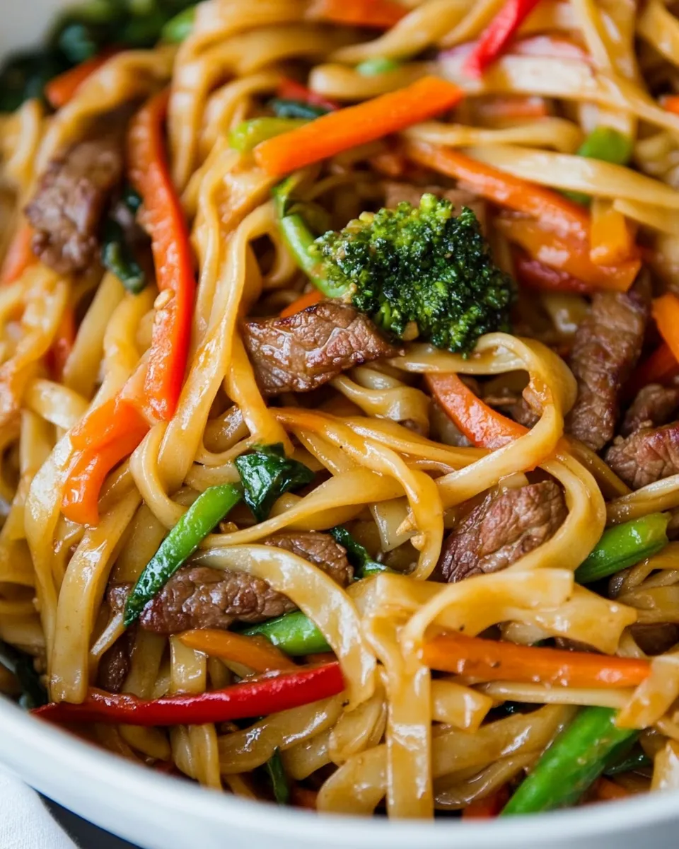 Quick Beef Noodle Stir Fry shot