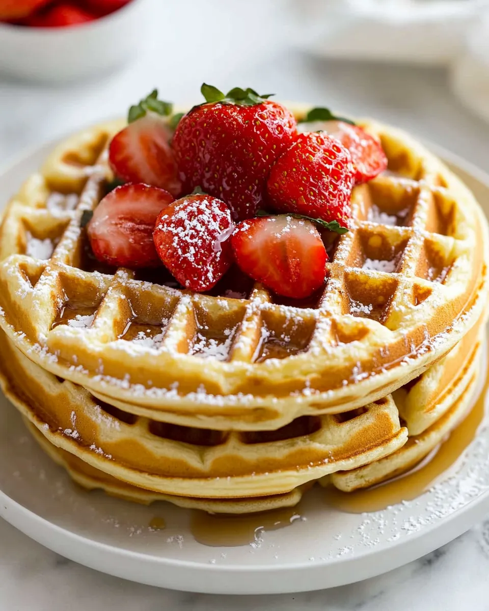 Easy Belgian Waffles Recipe shot