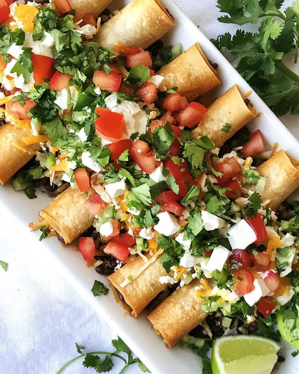 Homemade Black Bean Cheese Taquitos photo