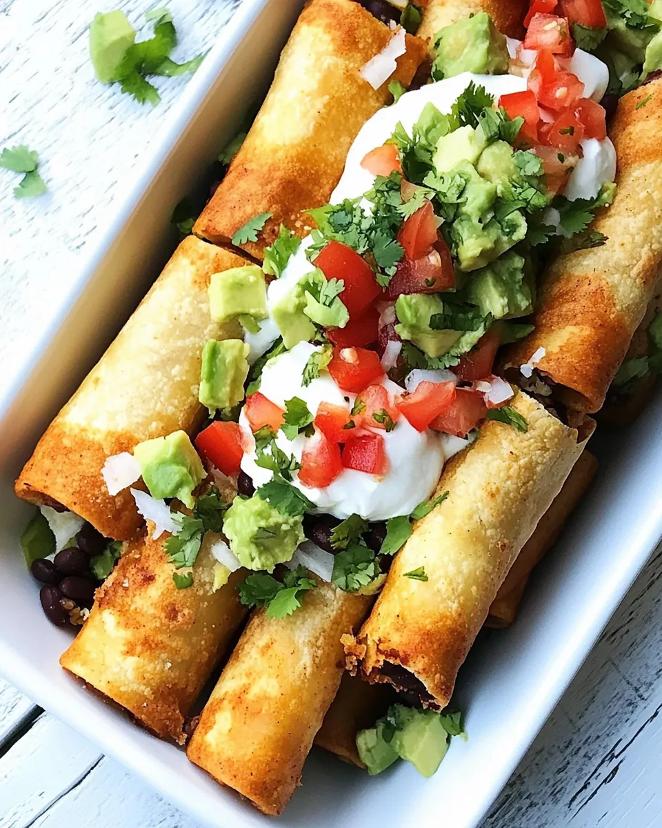 Delicious Black Bean Cheese Taquitos image