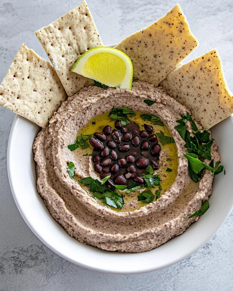 Homemade Black Bean Hummus photo