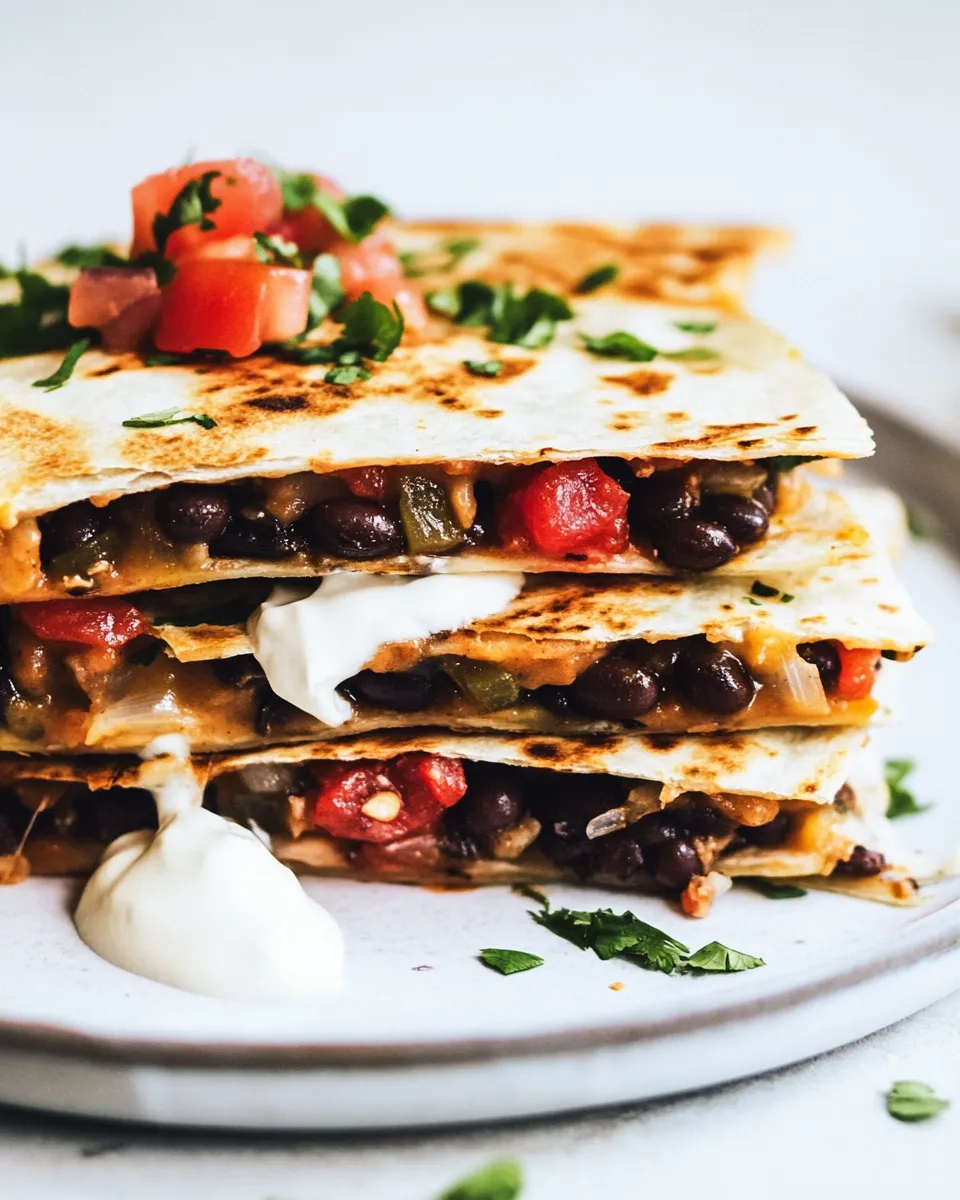 Easy Black Bean Quesadilla recipe photo