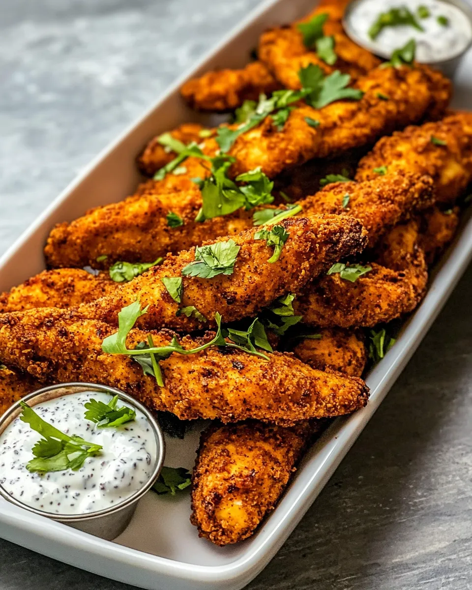 Best Black Pepper Rub Chicken Fingers with Greek Yogurt Ranch. recipe photo