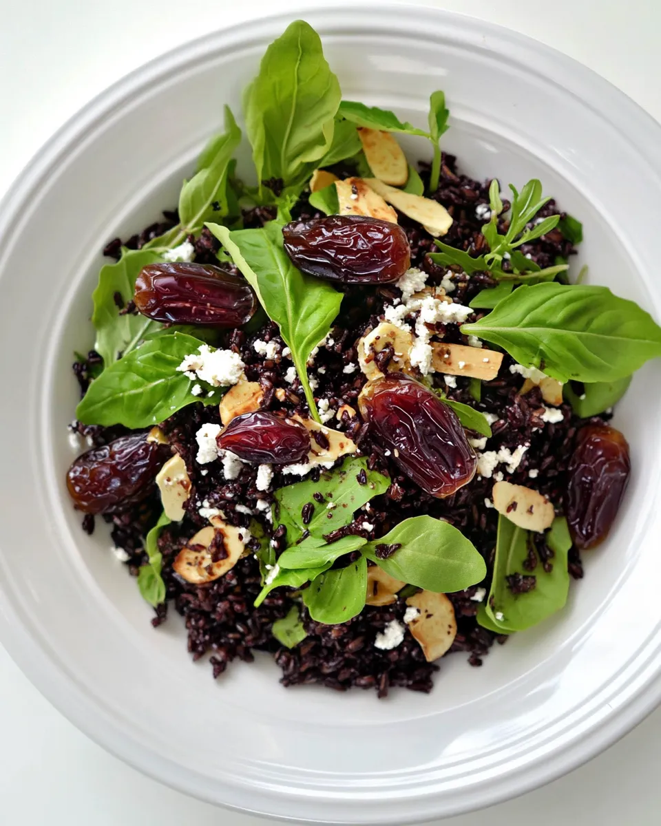 Quick Black Rice & Date Salad with Balsamic Vinaigrette dish photo