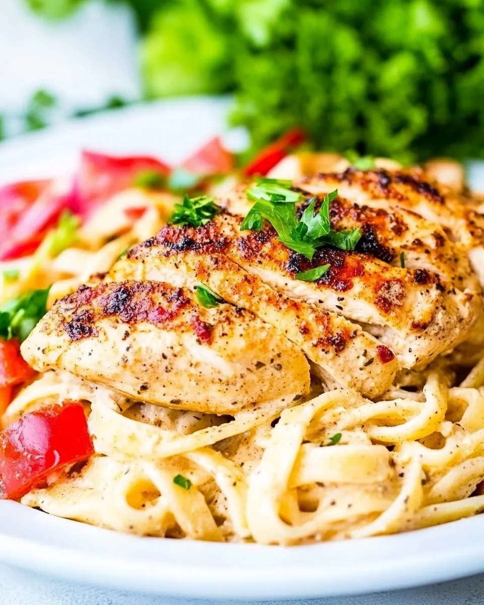 Homemade Blackened Chicken Fettuccine photo