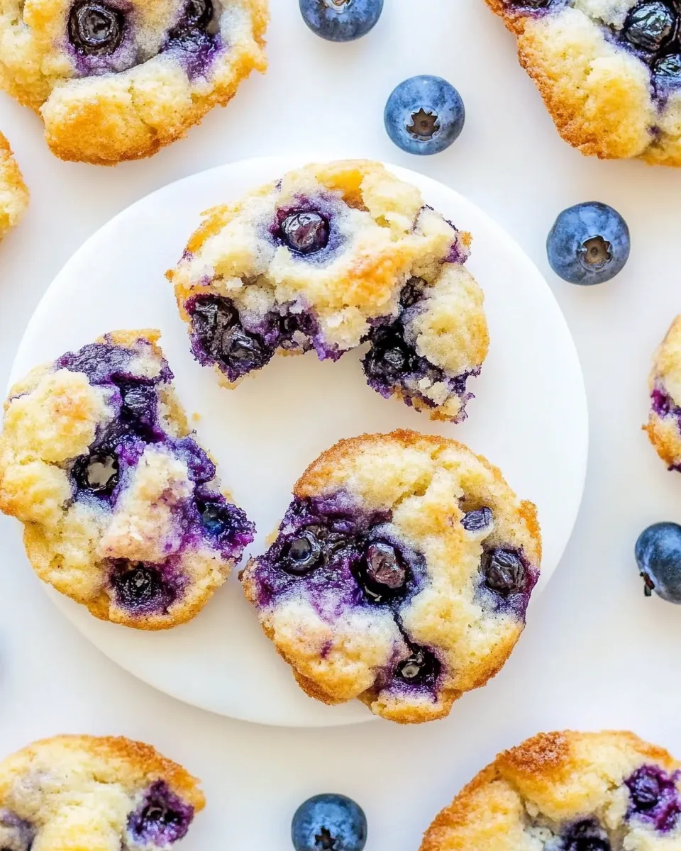 Delicious Blueberry Muffin Tops shot
