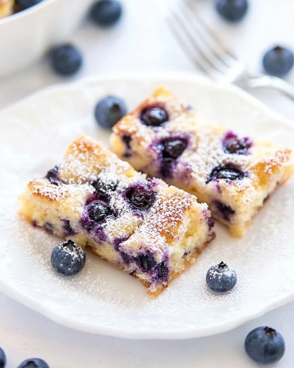 Classic Blueberry Pancake Breakfast Squares image